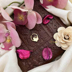 Vriksham Floral Kundan Jadau Septum Ring-Red-J3956