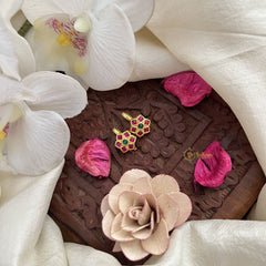 Vriksham Antique Floral Maharashtrian Style Press Bugadi-J3099