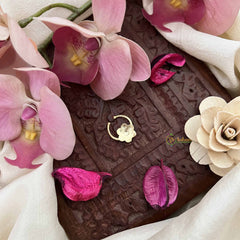 Vriksham Floral Kundan Jadau Septum Ring-Green Red -J3959