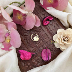 Vriksham Floral Kundan Jadau Septum Ring-Red White-J3957