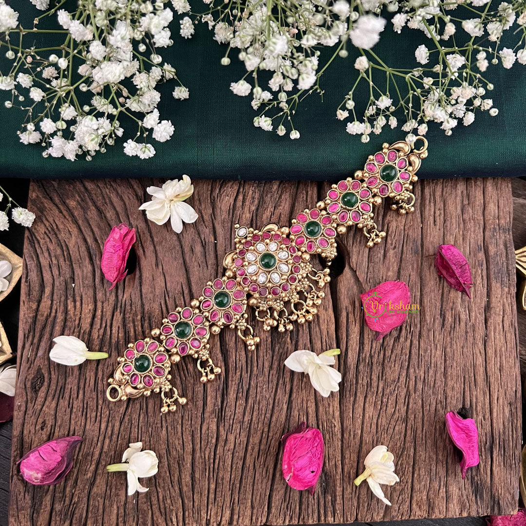 Elegant 1 gm Gold AD Stone Floral Choker-G14319