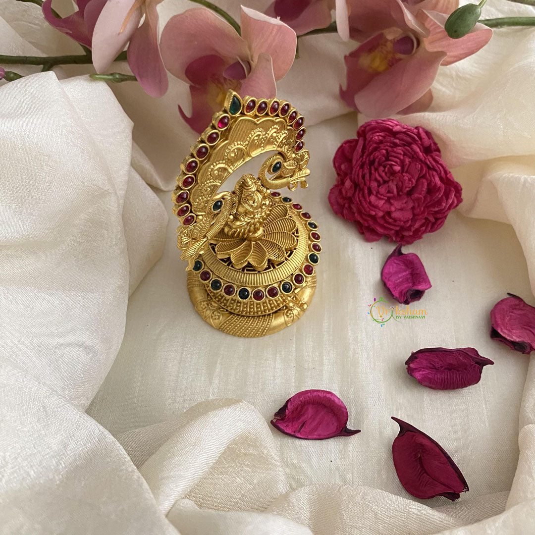 Designer Dual Peacock with Lakshmi Kumkum Box-G15222