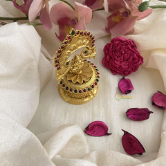 Designer Dual Peacock with Lakshmi Kumkum Box-G15222