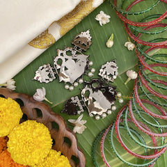 Vriksham Dual Peacock Traditional Black Polish Precious Kemp Vanki-G17562