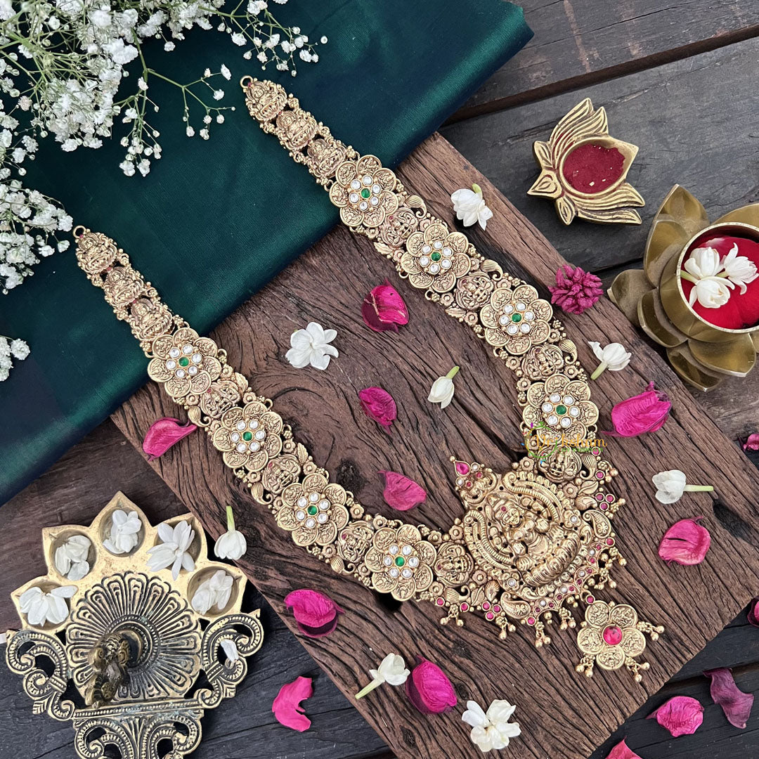 Vriksham Lakshmi Coin Pendant 1 gm gold Temple Neckpiece-G17067