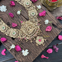 Vriksham Lakshmi Coin Pendant 1 gm gold Temple Neckpiece-G17067