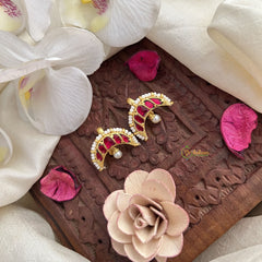 Vriksham Half Moon Maharashtrian Style Press Bugadi-Red-J3080