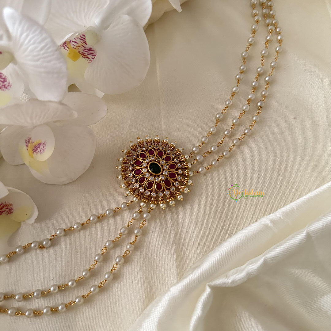 Unique AD Stone Jada Billai with Pearl Maatil-G14908