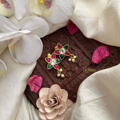 Vriksham Unique Floral Maharashtrian Style Press Bugadi-Red Green & White-J3083