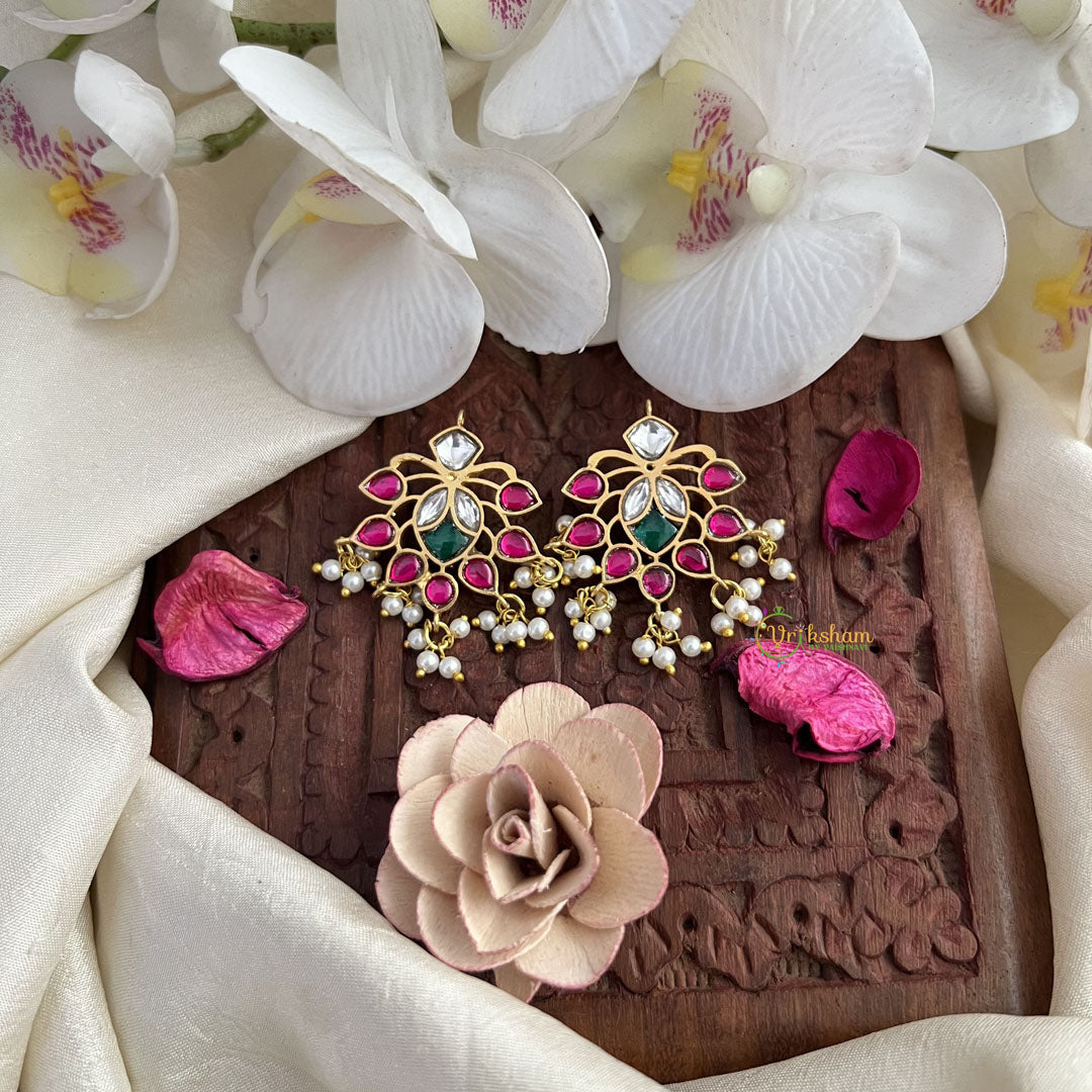 Vriksham Designer Maharashtrian Style Press Bugadi-Pearls-J3098