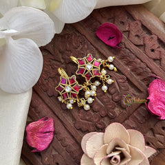 Vriksham Designer Maharashtrian Style Press Bugadi-Red White-J3066