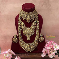 Vriksham Bridal Classic 3 Layered Lakshmi AD Stone Bridal Set-G21188