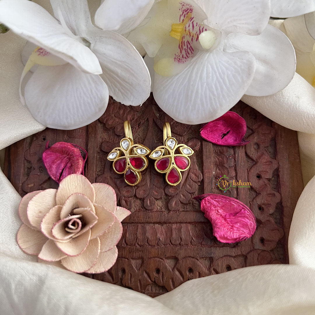 Vriksham Antique Designer Maharashtrian Style Press Bugadi-Red White-J3070