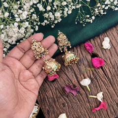 Vriksham Exquisite Peacock 1 gm gold Jhumka-G17070