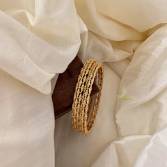 Gold Look Alike AD Stone Bangle Set -G14974