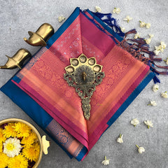 Turquoise Soft Silk Saree-VS3920