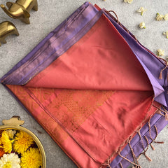 Lavender Soft Silk Saree-VS3923