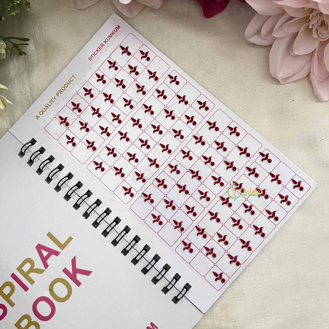 Vriksham Designer Plain Kalyanam-Tilak-Drop Bindi Book-BB318