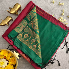 Maroon Soft Silk Saree-VS3924