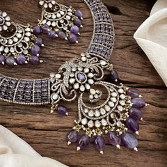 Designer Purple Victorian Diamond Hasli-VV1700