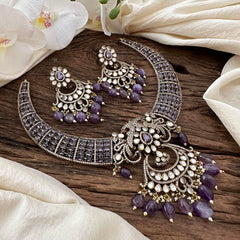 Designer Purple Victorian Diamond Hasli-VV1700