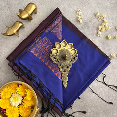 Grape Wine Color Soft Silk Saree-VS3933