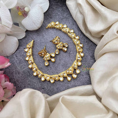 Vriksham Classic Gold Plated Kundan Tear Drop Design Neckpiece-G20368