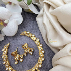 Vriksham Classic Gold Plated Kundan Tear Drop Design Neckpiece-G20368