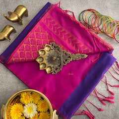 Purple Soft Silk Saree-VS3940