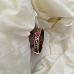 Unique Rose Gold Alike AD Stone Kada Bangle-G14970