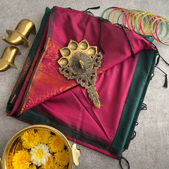 Castleton Green Soft Silk Saree-VS3948