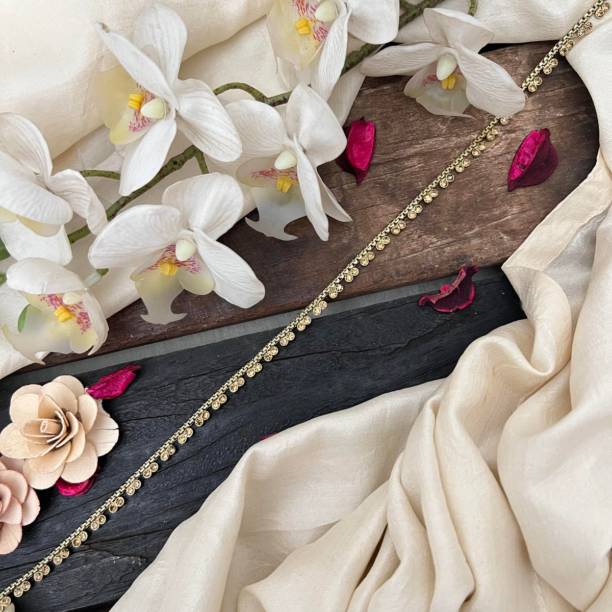 Vriksham Ethnic Twice Dangle Doted Charm Chain Style Hip Chian-G22419