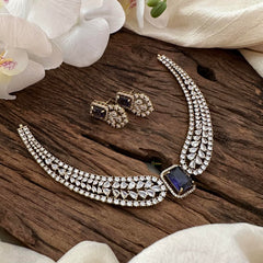 Trendy Victorian Diamond Choker-Purple-VV1682