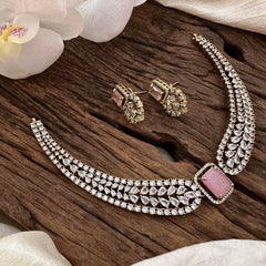 Trendy Victorian Diamond Choker-Pastel Pink-VV1680