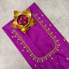 Premium Aari Work Violet Blouse-VS3966