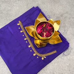 Premium Aari Work Purple Blouse-VS3969