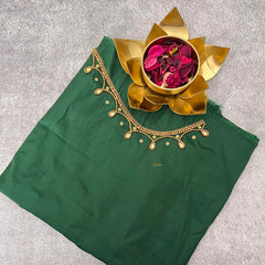 Premium Aari Work Green Blouse-VS3967