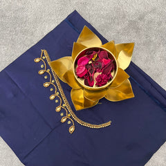 Premium Aari Work Navy Blue Blouse-VS3964