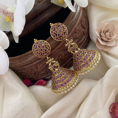 Vriksham Precious Kemp Jhumka-Red-G16628
