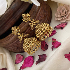 Vriksham Premium Gold Look Alike Jhumka-Gold Bead-G16631