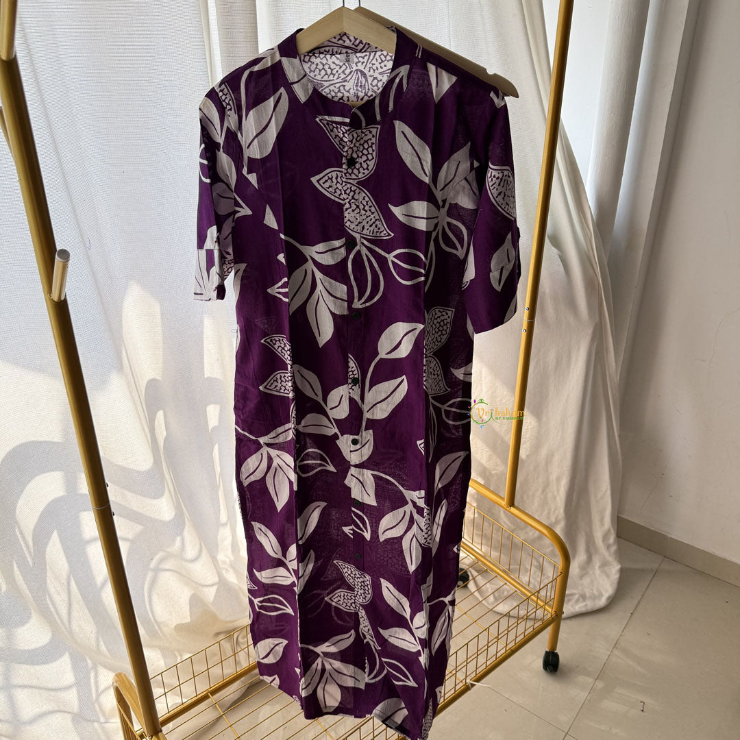 Vriksham Printed Co-ord Set-Purple-VS4414