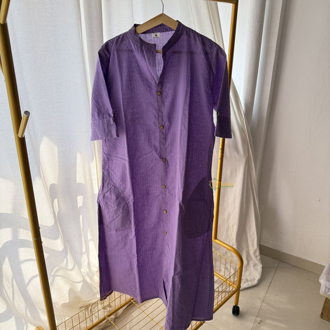Vriksham Striped Co-ord Set-Violet-VS4409