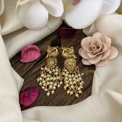 Vriksham Exquisite Peacock Cluster Pearl Earring-G16633