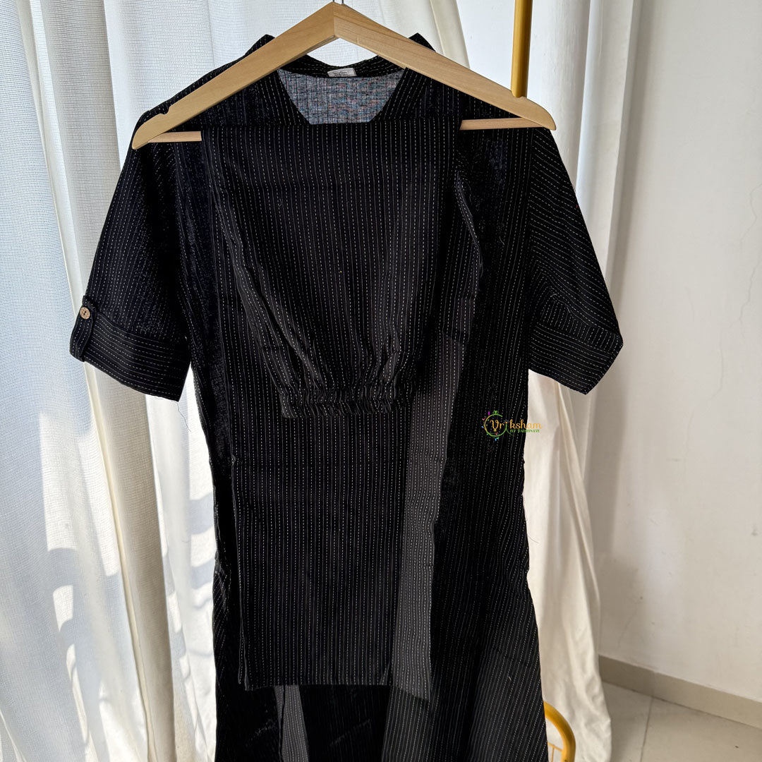 Vriksham Striped Co-ord Set-Black-VS4410