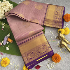 Lavender Korvai Vairaoosi Pure Silk Saree - VS3994