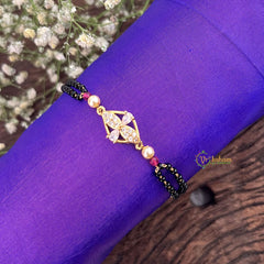 Vriksham Kundan Hand Mangalsutra Bracelet With Gold Plating-G18777