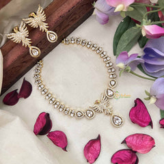 Vriksham Elegant Crystal Shine Peacock With Pear Style AD Stone Neckpiece-G20403
