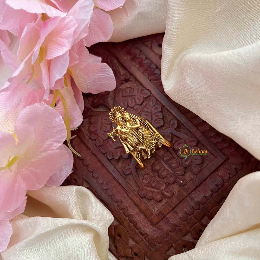 Antique Gold Look Alike Vangi Ring -Krishna Radhae-G8926