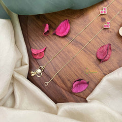 Vriksham Precious Designer Jadau Kundan Anklets-Red-J3970