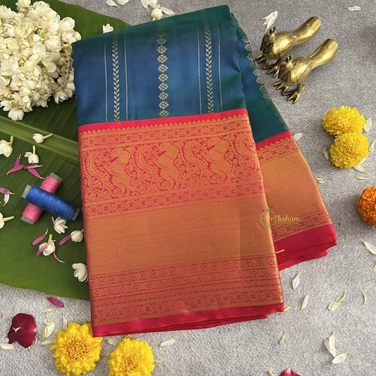 Morpankhiya Korvai Pure Silk Saree - VS4001